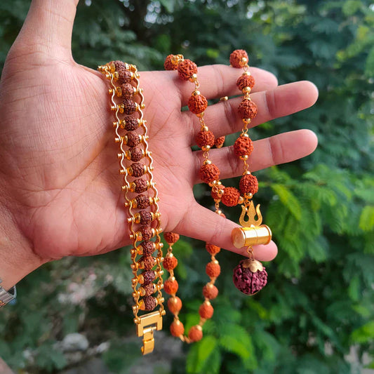 Rudrakasha Mala + Bracelet Combo